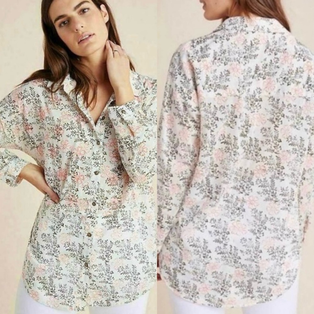 Anthropologie cotton oversized top size M/L